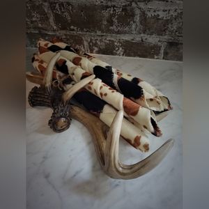 Cowhide print kitchen placemats